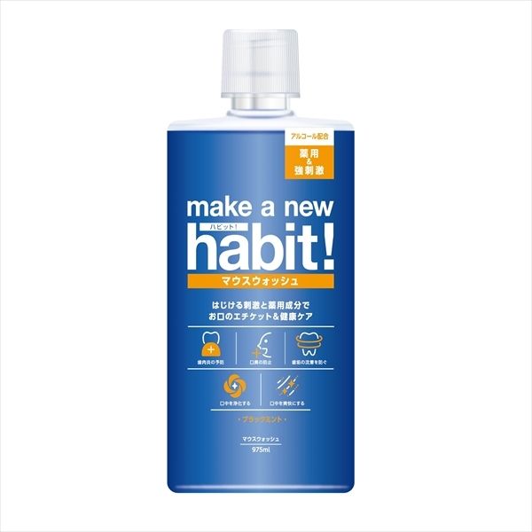 NS FaFa Make A New Habit. Black Mint Medicated Mouthwash Strong Stimulation, 975ml