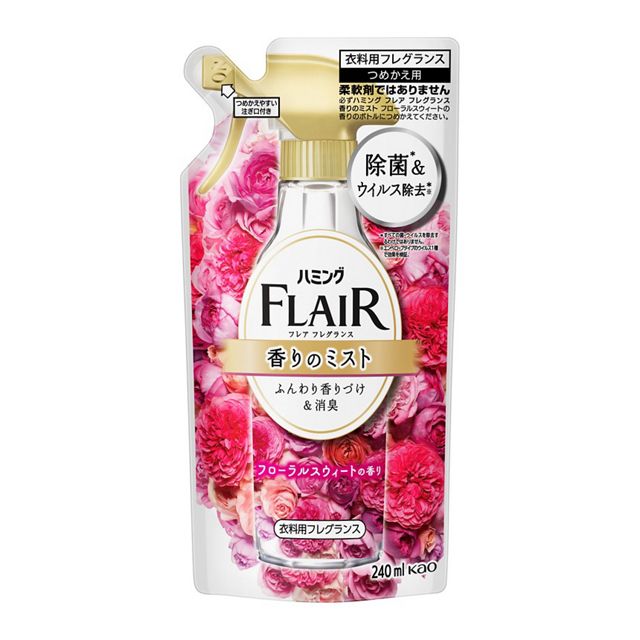 Kao Humming Flare Fragrance Mist Floral & Sweet Refill, 240ml